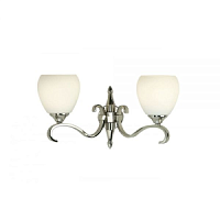 63458 sienas lampa Columbia niķelis/stikls 2x40W E14 Interiors 1900