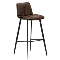 200650130 bāra krēsls Fierce tumši brūna eko āda/melnas kājas H:103cm Dan-Form