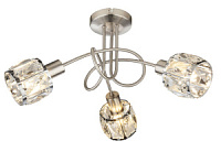 54356-3 Griestu lampa mat.nikielis/kristālstikls 3x40W E14 GLO