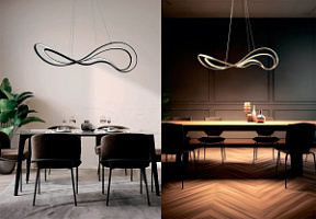 AZ5733 Twist pendant melns 3-step DIMM 50W4800lm 3000K AZZARDO