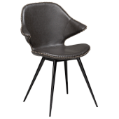 100375315 krēsls Karma pelēka eko āda/melnas kājas Dan-Form