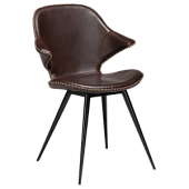 100375310 krēsls Karma tumši brūna eko āda/melnas kājas Dan-Form