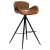 200200110  bāra krēsls Gaia brūna eko āda/melnas kājas H:97cm Dan-Form