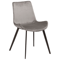 100300370 krēsls Hype pelēks velvets/melnas kājas Dan-Form