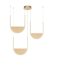 SO.LOTUS/3 -ORO Griestu gaismeklis Lotus zelta 108W 6540lm 3000K DIMM Ondaluce