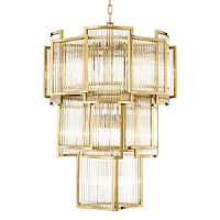 111673 Lustra zelta/stikls ø 58 x H. 84 cm 10x40W E14 EICH