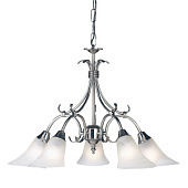 144-5AS lustra Hardwick sudrabs/mat. stikls 5x40W E14 H410-730 D590 ENDON