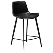 200490700 bāra krēsls Hype melna eko āda/melnas kājas H:91cm Dan-Form