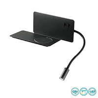 AP.FLAT/D-NERO Sienas lampa melna 6W+3W 790lm 3000K ONDALUCE