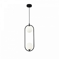 MOD013PL-02B Lustra Ring melna 2x25W G9 Maytoni