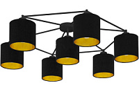 97895 STAITI Lustra melni/zelta kupoli 7x40W E27