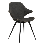 100375325 krēsls Karma melns audums/melnas kājas Dan-Form