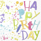 C 957400 salvetes BIRTHDAY SPLASHES 20gab IHR