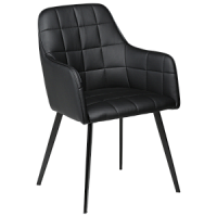 100801562 krēsls Embrace melna eko āda/melnas kājas Dan-Form
