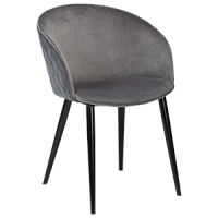 100800690 krēsls Dual pelēks velvets/melnas kājas DAN FORM