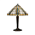 64239 galda lampa Lloyd Tiffany stikls/bronzas kāja 2x60W E27 Interiors 1900