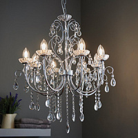 72561 lustra Tabitha 8lt hroms/kristāls 8 x 18W G9 Endon