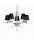 020600 ACCADEMY SP5 Lustra hroms/melna 5x40W E14 Ideal Lux