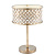 72749 galda lampa Hudson 2lt zelts/kristāls 2 x 40W E14 Endon