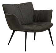 700675130 atpūtas krēsls Join melns audums/melnas kājas Dan-Form