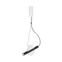 MOD150PL-L5W3K griestu lampa Enigma melna/balta LED 450lm 3000K Maytoni