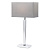 MORETO galda lampa Moreto hroms/pelēks kupols 60W E27 Endon