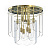MX3523-8M-EGN NIRA Plafons zelts/kristāls 8x60W E14 D43cm H45cm ZUMA