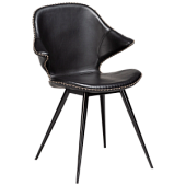 100375300 krēsls Karma melna eko āda/melnas kājas Dan-Form