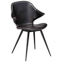 100375300 krēsls Karma melna eko āda/melnas kājas Dan-Form