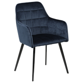 100801597 krēsls Embrace zils velvets/melnas kājas Dan-Form