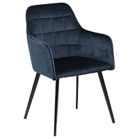 100801597 krēsls Embrace zils velvets/melnas kājas Dan-Form