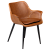 100690891 krēsls Combino gaiši brūna eko āda/ melnas kājas Dan-Form
