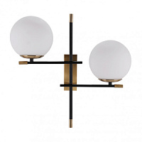 WL-43660-2 Stelia sienas lampa melns/balts stikls 2x5W E14 Italux
