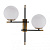 WL-43660-2 Stelia sienas lampa melns/balts stikls 2x5W E14 Italux