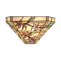 64024 sienas lampa Clemantis Tiffany stikls 1x40W E14 Interiors 1900