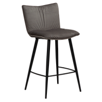 300675110 bāra krēsls Join pelēks velvets/melnas kājas H:93cm Dan-Form