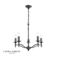 LA3756240-Q LUDCHURCH 5lt  Lustra melna D540mm 5x40W E14 Laura Ashley