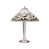 64260 galda lampa Metropolitan Tiffany stikls 2x60W E27 Interiors 1900