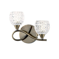 BOYER-2WBAB-L sienas lampa Boyer bronza/stikls 2 x 33W G9 Endon