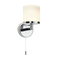 39608 LIPCO 1LT Sienas lampa hroms/balts abažūrs 1x28W G9 IP44 LIGHTING BRANDS