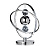 MUNI-TLCH galda lampa Muni hroms/stikls 7.7W LED 3000K 480lm Endon