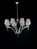 I-ORCHETRA-8 Lustra Astoria hroms/auduma kupols 8x40W E14  D750mm H500-1050mm Fan