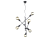 306700602 CROSS griestu gaismeklis melns 6X28W LED E27 TRIO