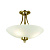 WELLES-3AB Welles lustra zelta/balts stikls 3x60W E27 D410 Endon Lighting Brands