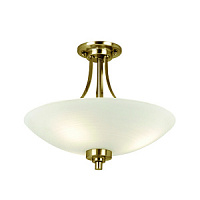 WELLES-3AB Welles lustra zelta/balts stikls 3x60W E27 D410 Endon Lighting Brands