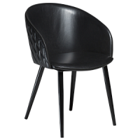 100800640 krēsls Dual melna eko āda/melnas kājas DAN FORM