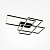 MOD016CL-L80BK Lustra Rida melna 78W 3000K 670x780mm flux 2900lm Maytoni