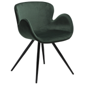 100200160 krēsls Gaia zaļš velvets/melnas kājas Dan-Form