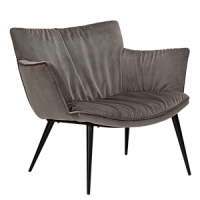 700675110 atpūtas krēsls Join pelēks velvets/melnas kājas Dan-Form