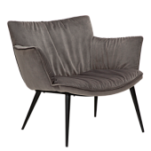 700675110 atpūtas krēsls Join pelēks velvets/melnas kājas Dan-Form